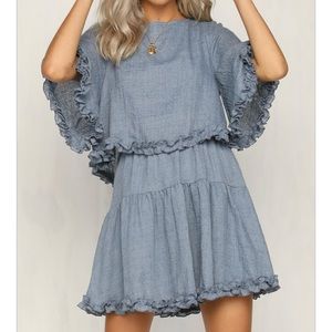 “Clara dress” denim blue